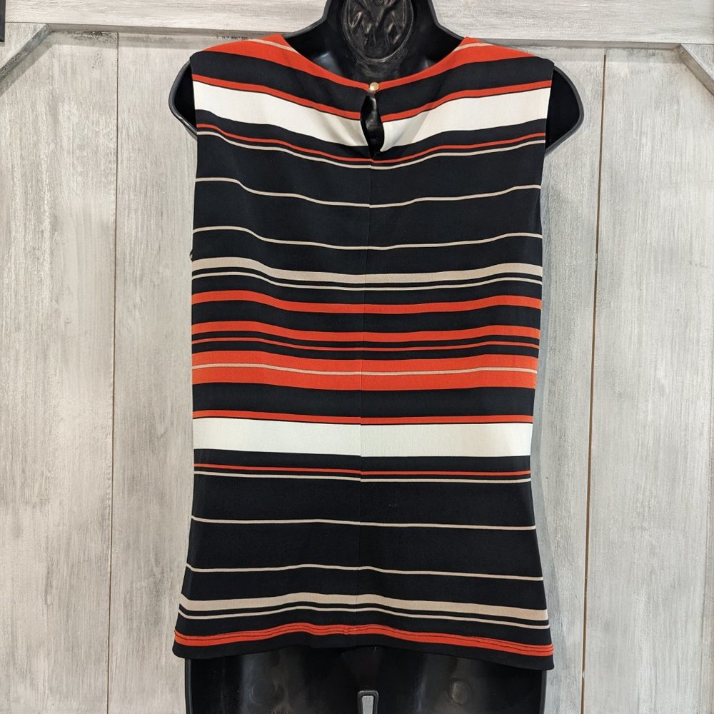 Calvin Klein Striped Sleeveless Blouse - Size L - Picture 2 of 5